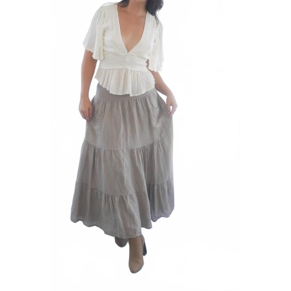 NEW LIABELLA country girl ruffle skirt in multi